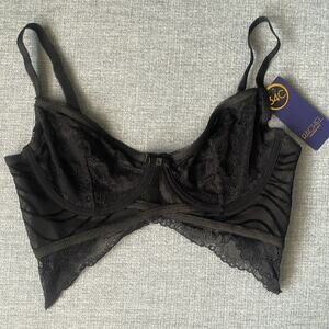 Rachel Roy 34C Lace Sexy Bra Lingerie in Black NWT